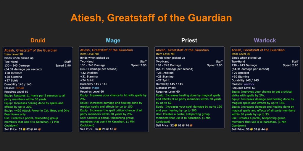 Atiesh, Greatstaff of the Guardian