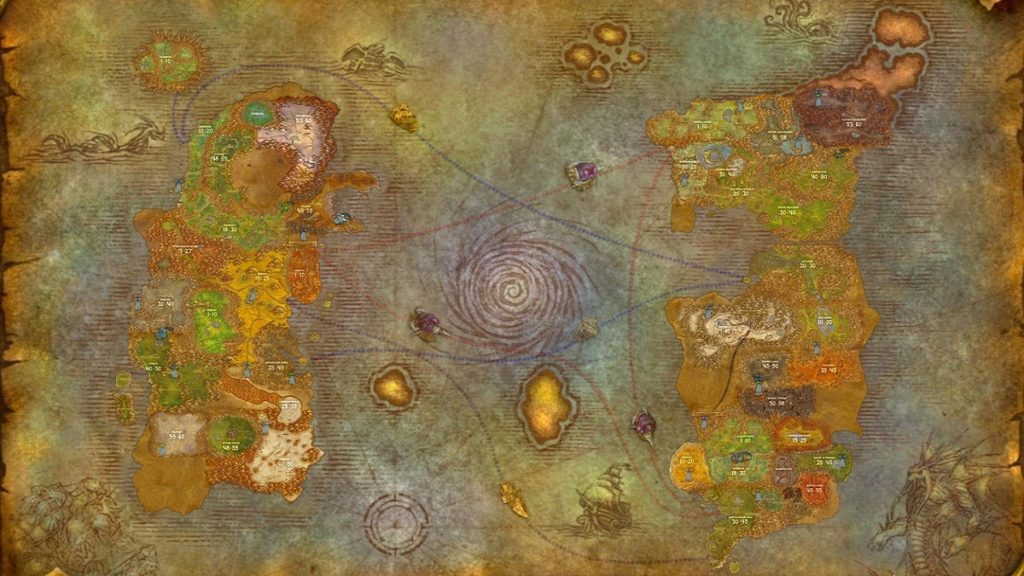 World of Warcraft Classic Leveling Guide Map