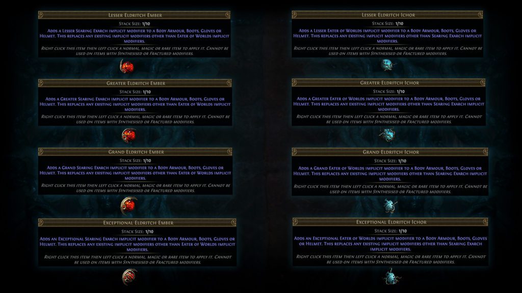 Path of Exile Eldritch Currency