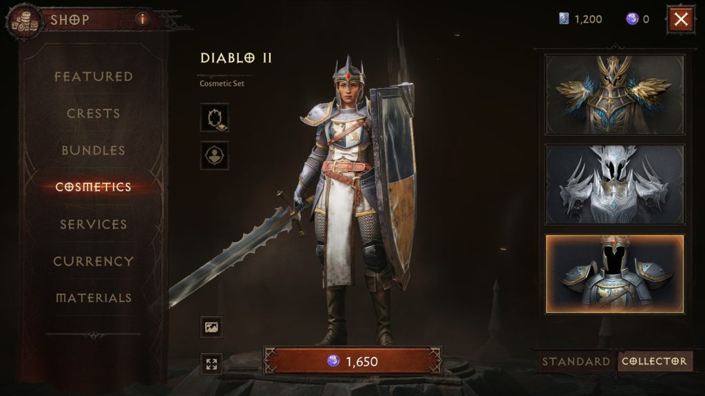 Diablo II cosmetic set