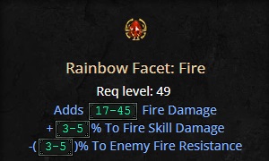 Rainbow Facet Fire