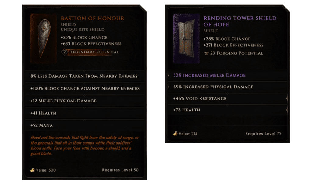 Last Epoch Unique and Exalted items