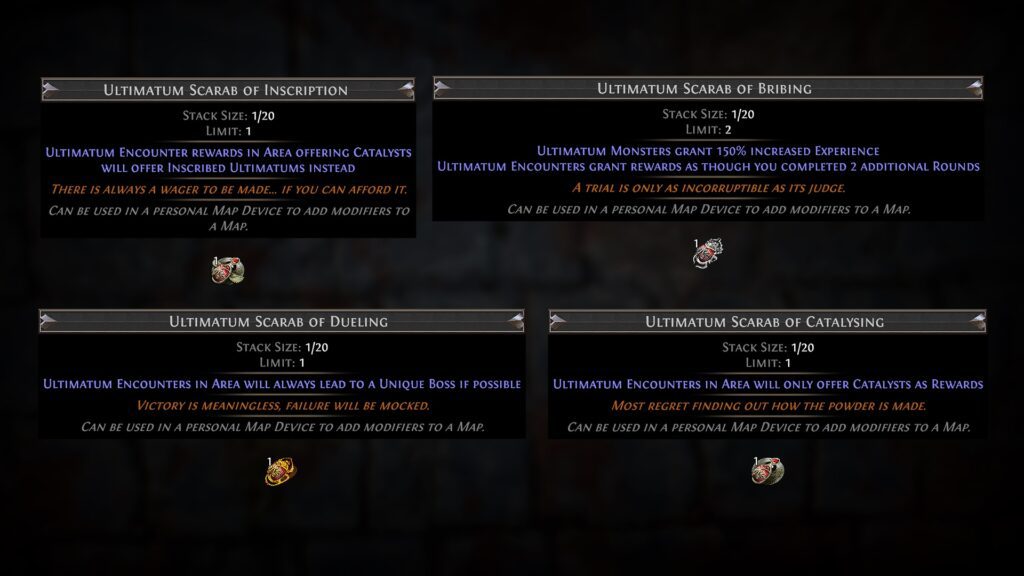 Path of Exile New Scarabs